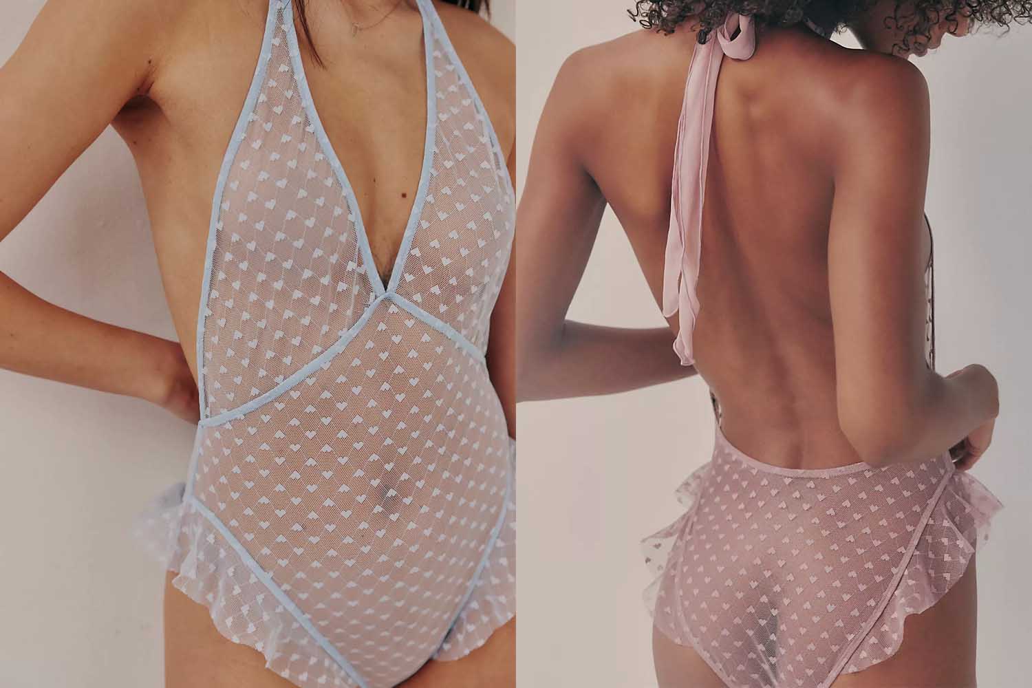 Only Hearts x Intimately Coucou Heart Betty Teddy Bodysuit