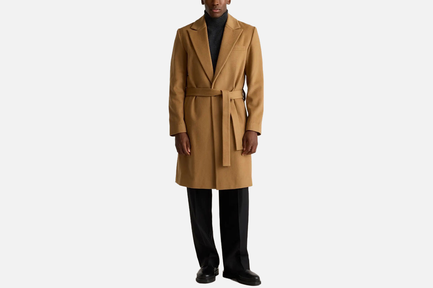 Quince Italian Wool Belted Overcoat