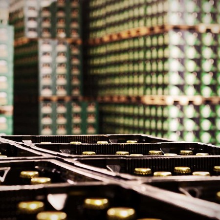 Crates of beer. Threatened tariffs could make it difficult for both domestic and foreigner alcohol producers.