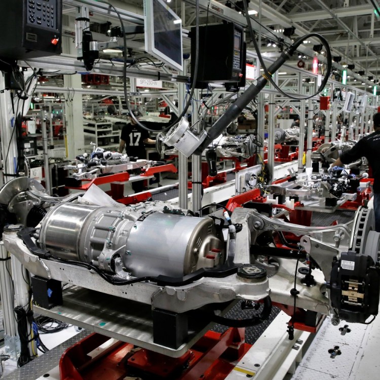 Tesla assembly line