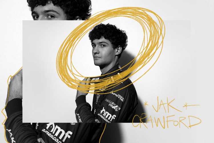 Jak Crawford, a 19-year-old racing phenom from Texas, who is competing in Formula 2 but has his sights set on F1