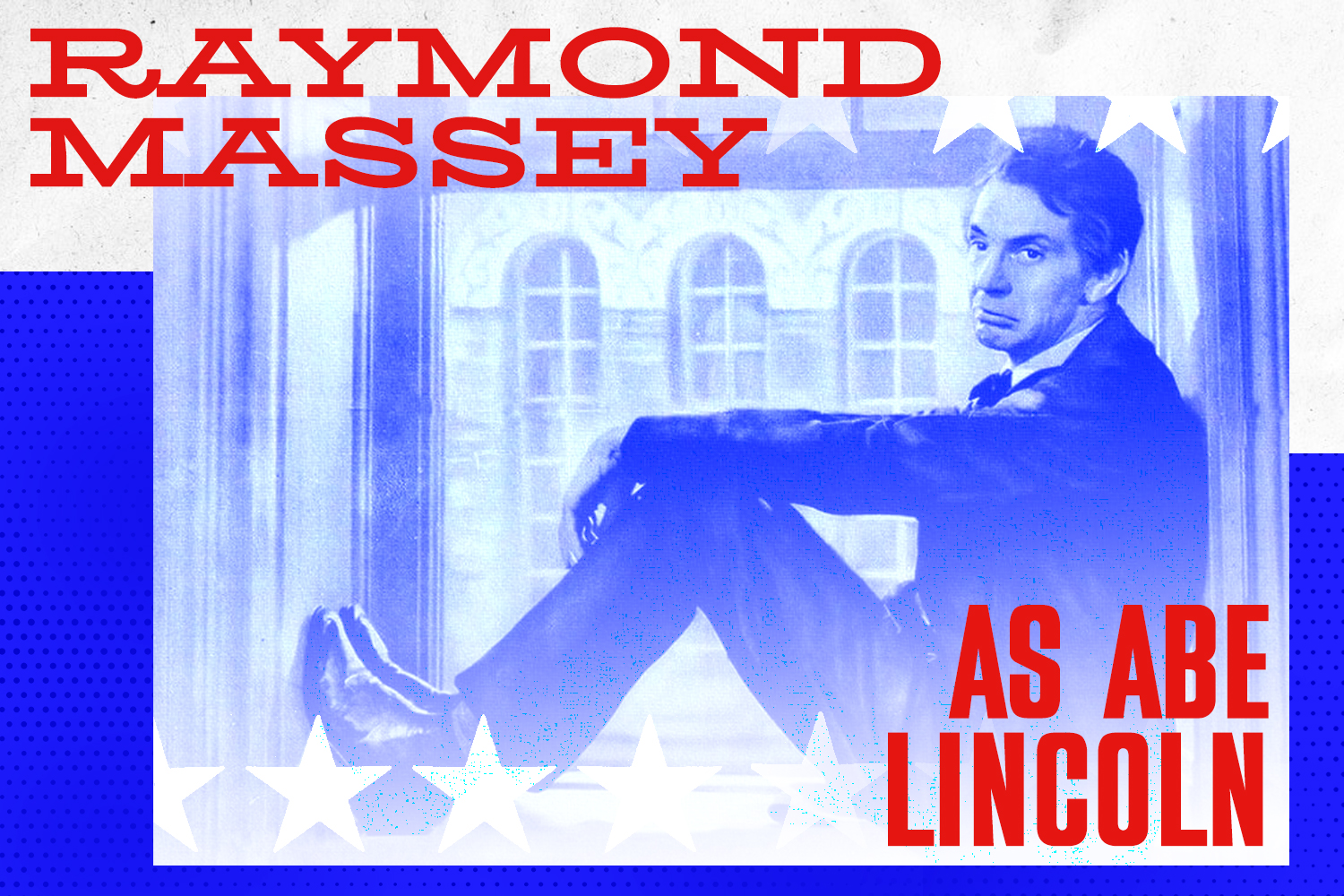 Raymond Massey as Abraham Lincoln in "Abe Lincoln in Illinois"